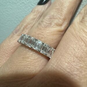 Platinum 6.61 CTW Lab Grown Diamond Eternity Ring Size 6